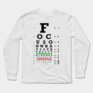 Focus Matters Eye Chart Long Sleeve T-Shirt